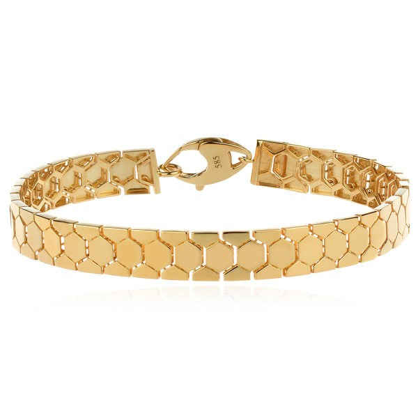 Златна гривна „Пчелна пита“ — 14 к злато